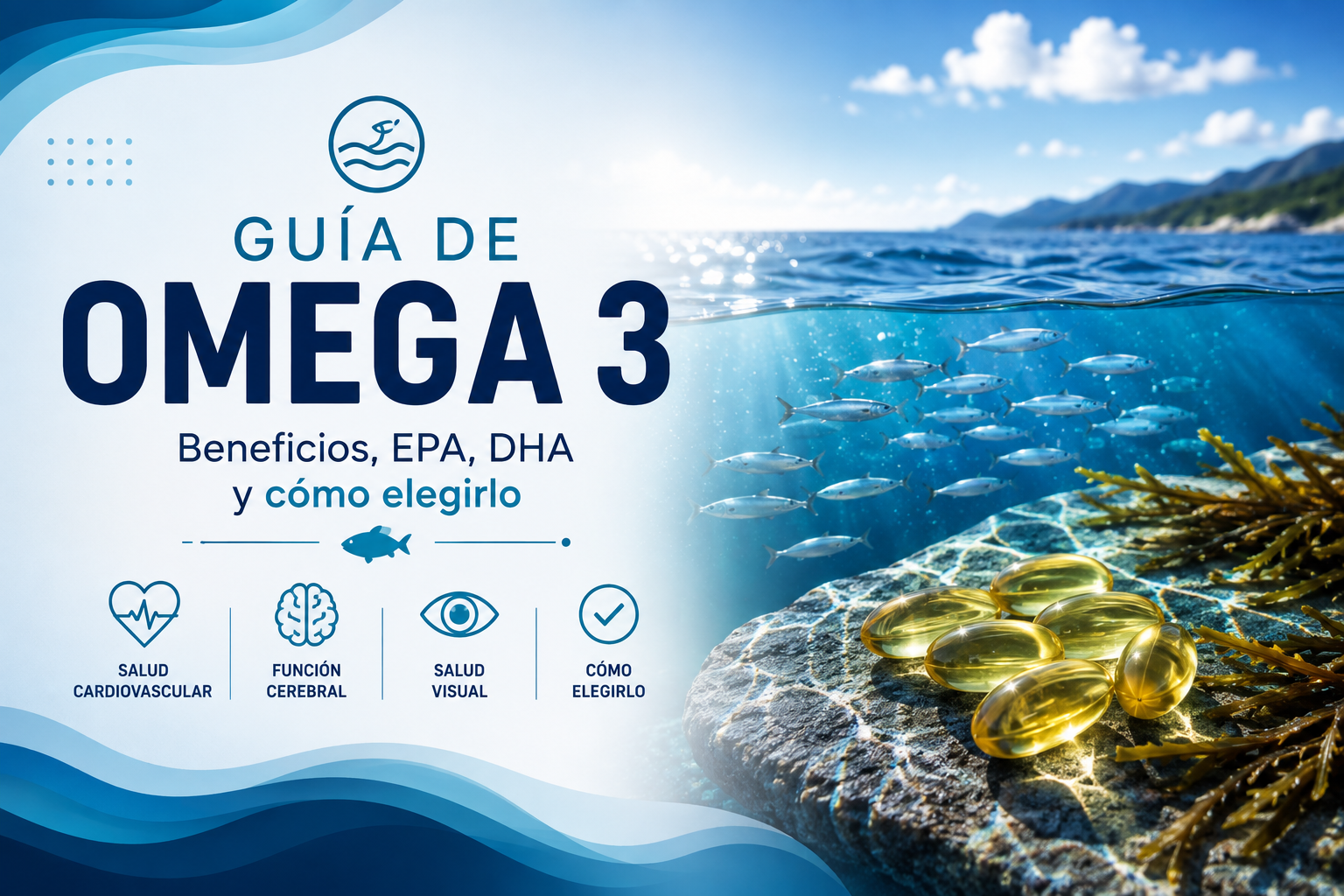 Gu&iacute;a de Omega 3: beneficios, EPA, DHA y c&oacute;mo elegirlo